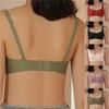 French Square Neck Jelly Strips Bra Soft Support No Steel Ring No Trace Thin Gather Underwear Women'S Comfortable Bra