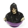 Scary Skeleton Candy Holder with Screaming Skull and Light Up Red Eyes Creepy Motion for Halloween Decoration Moving Skeleton