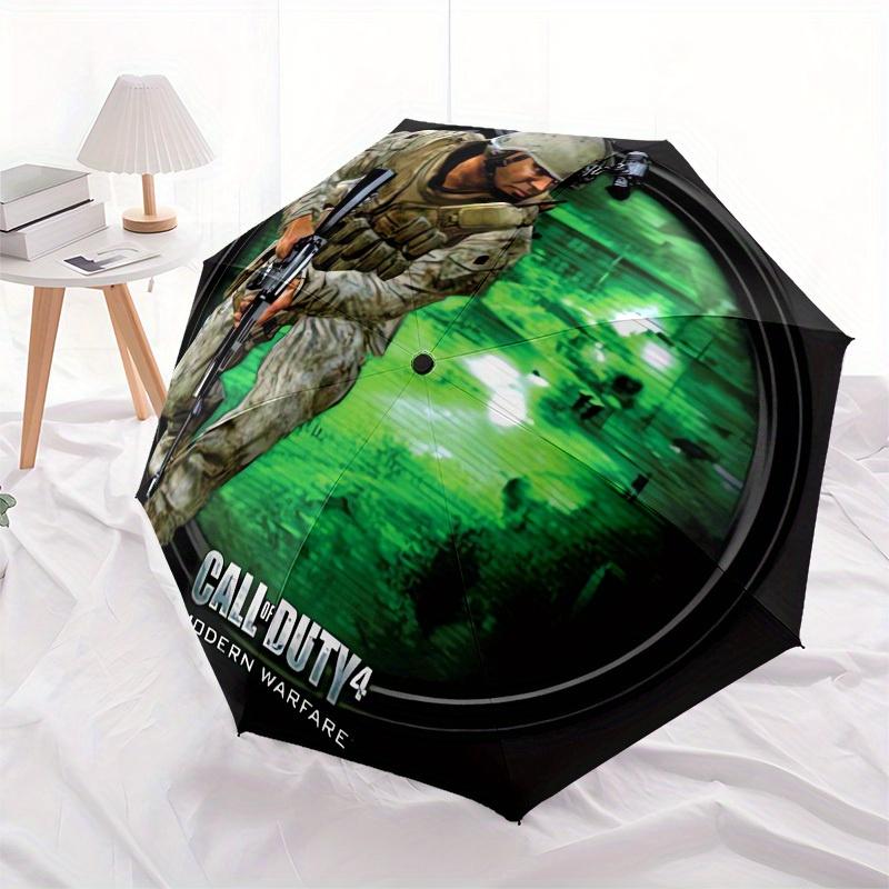 1pc Soldier Modern Warfare Themed High-quality Umbrella,Automatic Opening and Closing Umbrella,Multi-functional Umbrella G0811330
