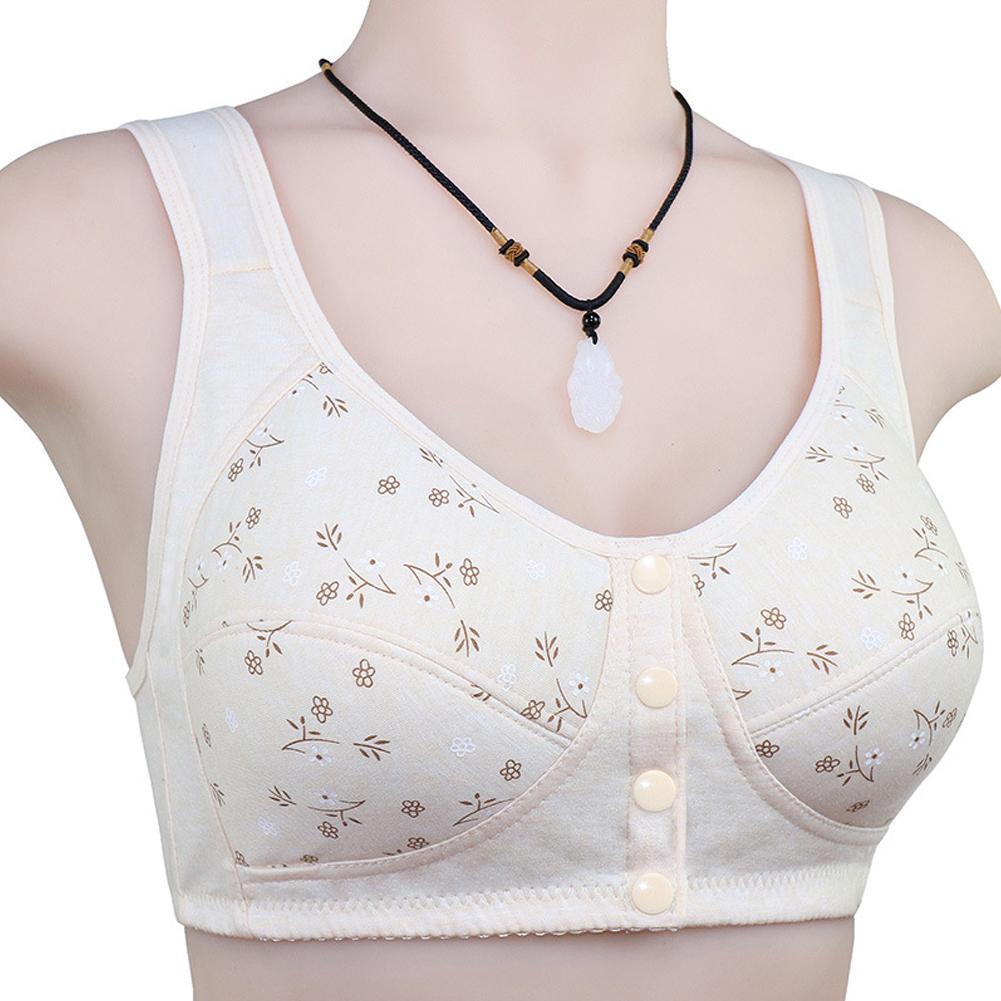 Women's Bra Front Button Closure Shockproof Underwear Push-up Bra Soft Breathable Anti-snagging Brassiere Intimates Wear