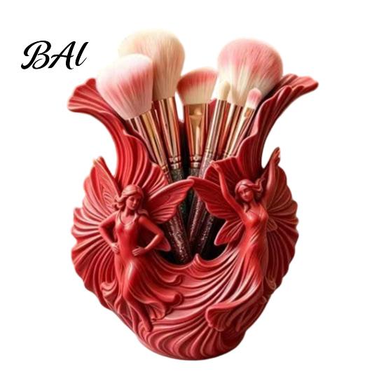 Creative Desk Accessory for Women 3D Printed Pen Holder, Fairies Desktop Organizer Pens, Pencils, Makeup Brushes, Special Gift Art Lovers Minimalist