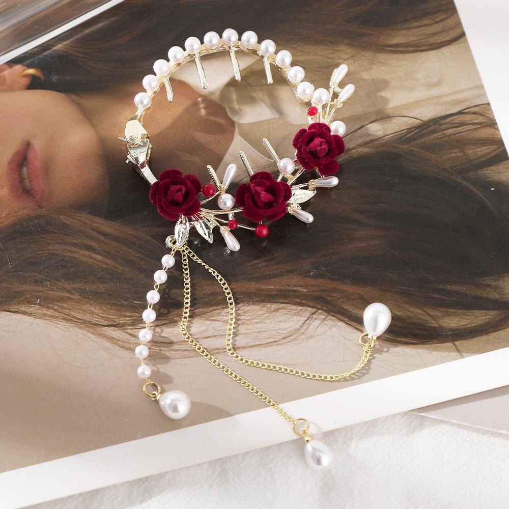 

Haimeikang Корейские стразы с кисточками Заколки-крабы для волос Бабочки Заколки для пучка волос Заколка для волос Женская резинка для волос Хвост Модные аксессуары для волос