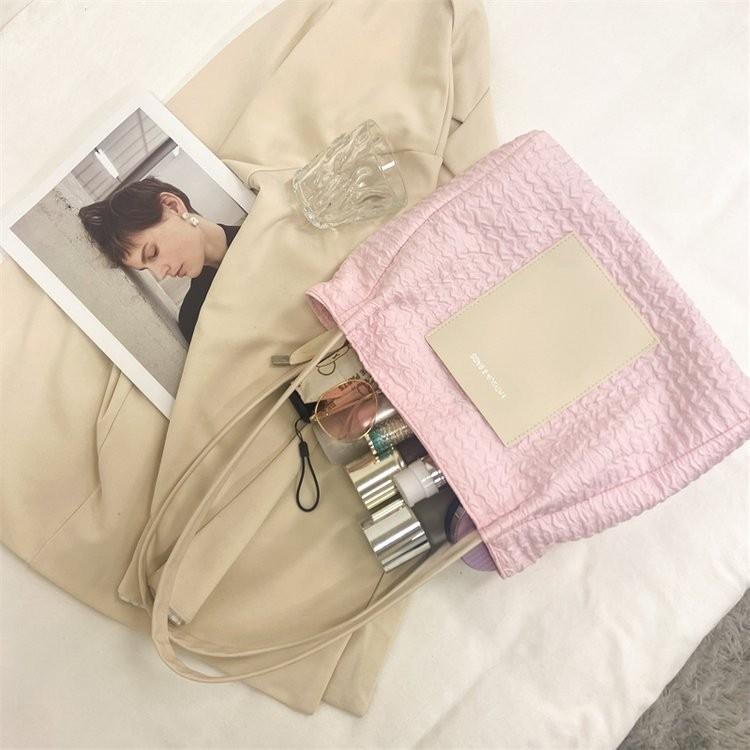 Stylish Large Tote Bag For Women 2023 Plush Nylon Handheld Casual Bag In Multiple Colors