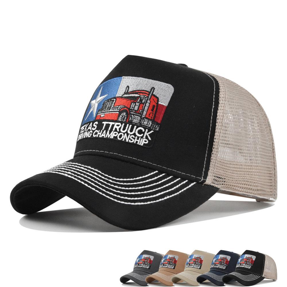 Unisex Baseball Cap Texas Embroidered Stitching Stitched Trucker Hat Mesh Hat Cap For Men Women Breathable Streetwear Summer Outdoor Trucker Cap