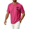 Men's Hawaiian Print Casual Crew Neck T Shirt Breathable Quick Dry Sports Short Sleeve Tee Lightweight Summer Shirt