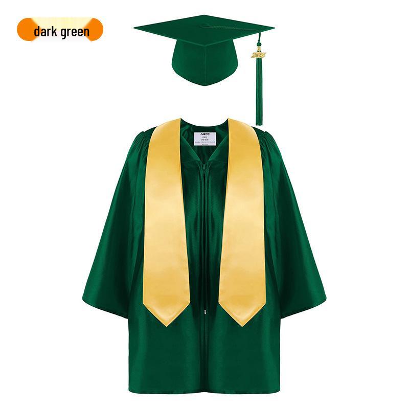 European & American Children's Graduation Gown: Knitted Kindergarten & Elementary School Set for Performances