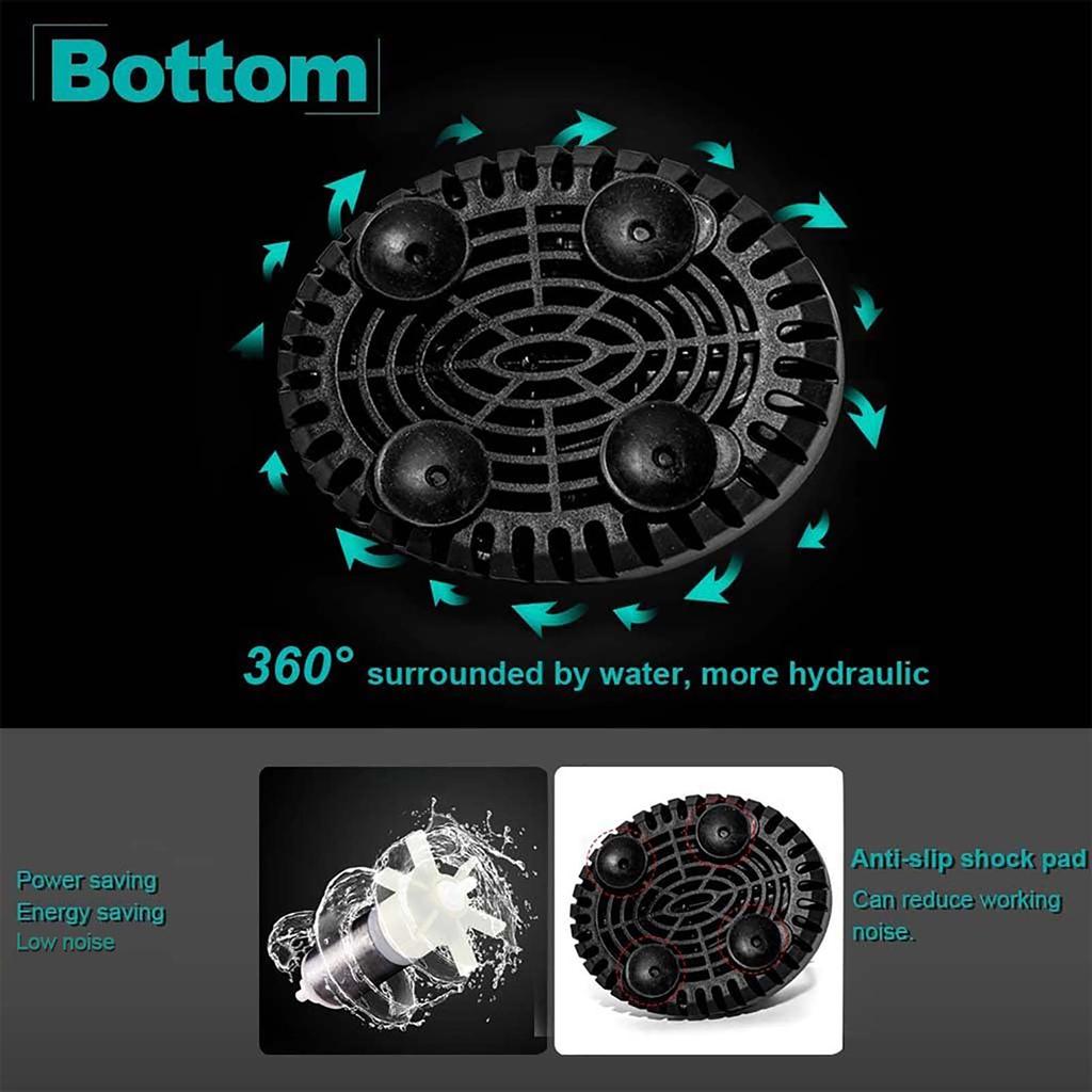 Ponorné čerpadlo Fontána Čerpadlo Akvárium Vodní čerpadlo Nádrž Fontána 360 stupňů Absorpce vody Nízká voda