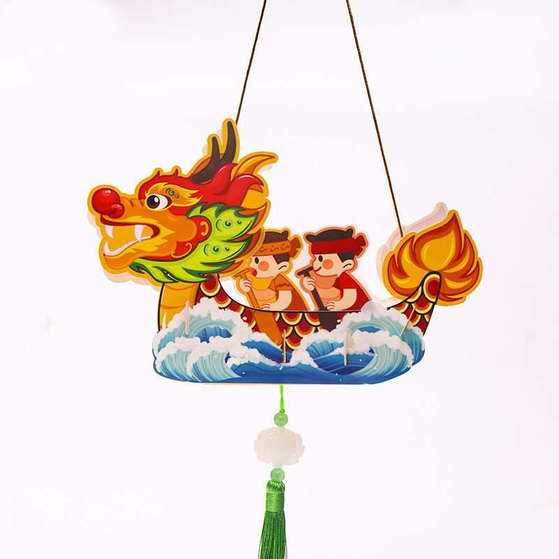Handmade Dragon Boat Festival Lantern Craft Kit for Kids – Chinese Style Luminous Toy