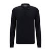 BOSS Wool Silk Cashmere Regular Fit Polo Knit Sweater Dark Blue 50509224404