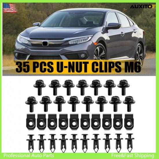 Fit Ford & Truck Bolts Body Clips U-nut M6 35X - Engine Cover Undertray Screws