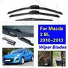 For Mazda 3 BL Hatchback 2010-2013 Car Front Rear Wiper Blades Soft Rubber Windscreen Wipers Auto Windshield 24"19"14" 2011 2012