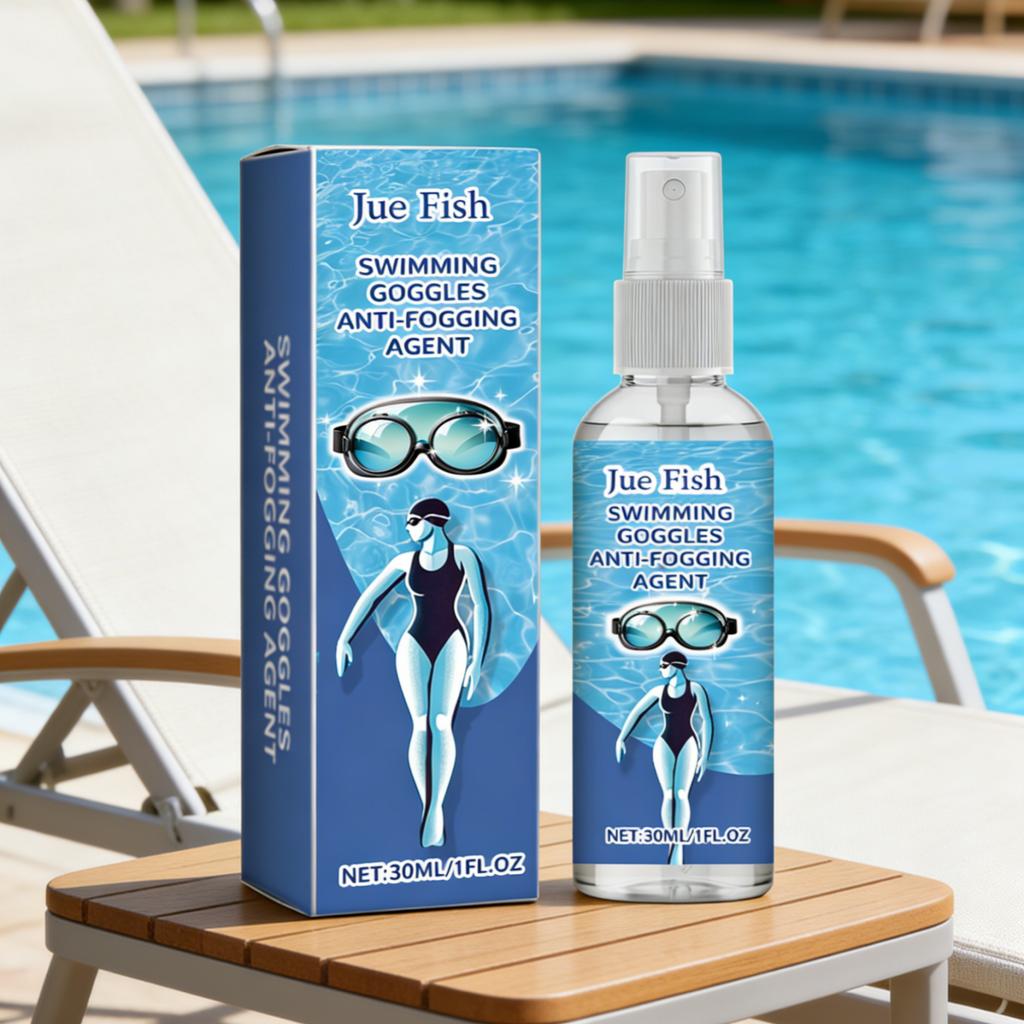 Jue Fish Swimming Goggles Anti Fogging Agent Strong Cleaning Power Remove Lens Stains Restore Clear Vision Goggle Defogger 30ml