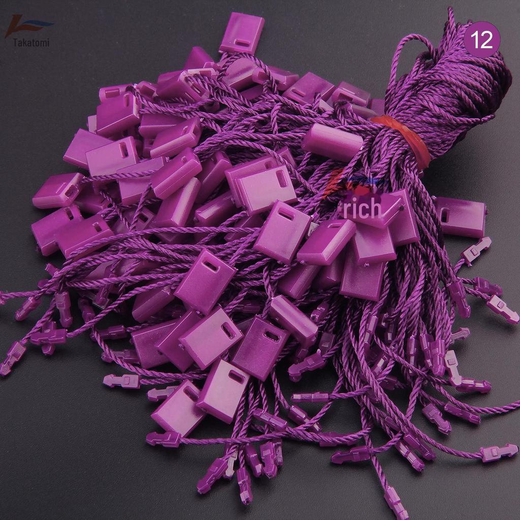 Tabletas Cuadradas Colgantes para Etiquetas de Ropa - Verde, Morado, Azul