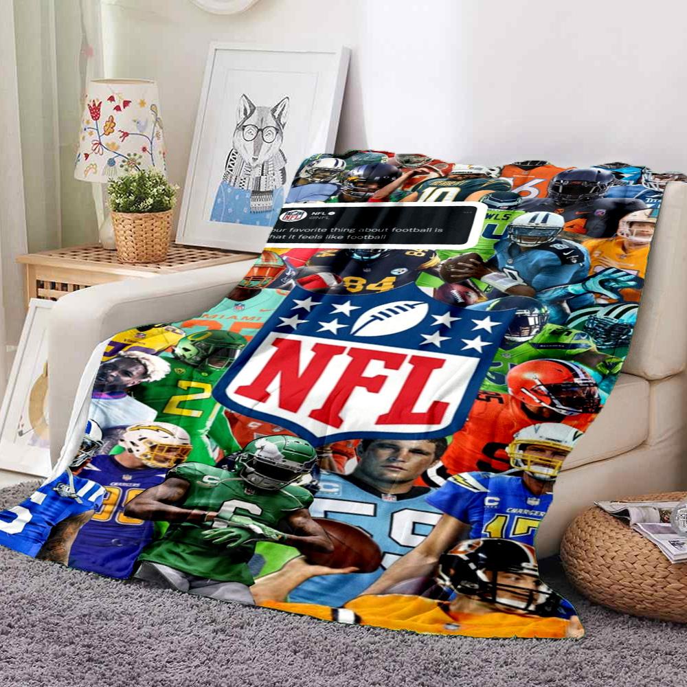 Nfl Stars Throw Blanket Flannel Blanket Soft Warm Sofa Bed Camping home Decor Unique Christmas Gift C1024