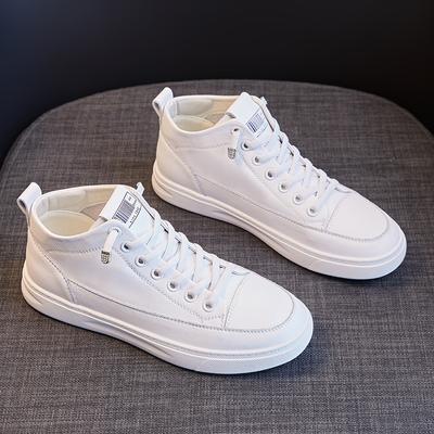 Top Layer Cowhide High-top Genuine Leather Small White Shoes for Women In  New All-match Flat Bottom Casual Korean Style Sneakers for Women