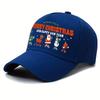 [Christmas] 1Pc Festive Christmas And Happy New Year Polyester Baseball Cap, 100% Polyester Woven Street Style Hat, Hand Washabl