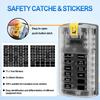100A 6/12 Way Fuse Block Fuse Box with Stickers Waterproof Cover Fuse Panel for Automotive Cars Trucks RVs Campers Vans