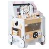 Wooden Baby Walker Stroller with Educational Learning Aid - Anti-Tip Push Car Toy for Toddlers