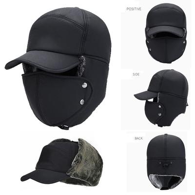 Warm Windproof Cotton Winter Bomber Hat Thick Balaclava Earflap Hat Mask Cap
