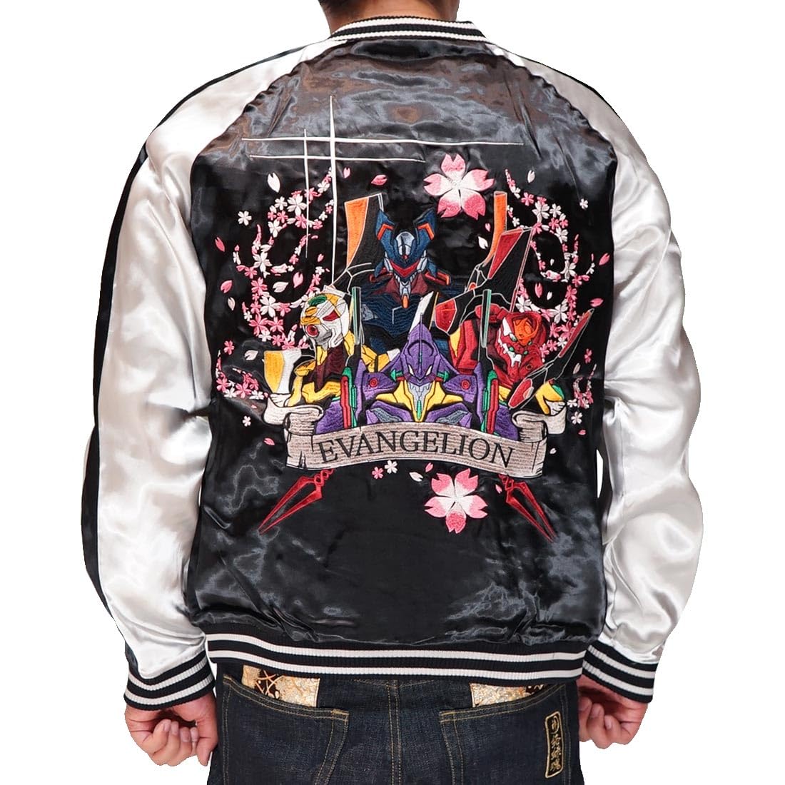 

Evangelion Collaboration Japanese Pattern Sukajan Rei Ayanami [Nishiki] All-in-One Men s 561354-12 Black-M