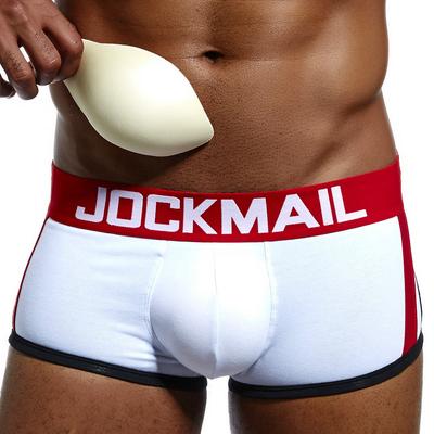 Boxer Briefs Brand Cotton Trunks Removable Sponge Padded Pads Men's Underwear Push Up Being Shaped Sports Men's Underpants