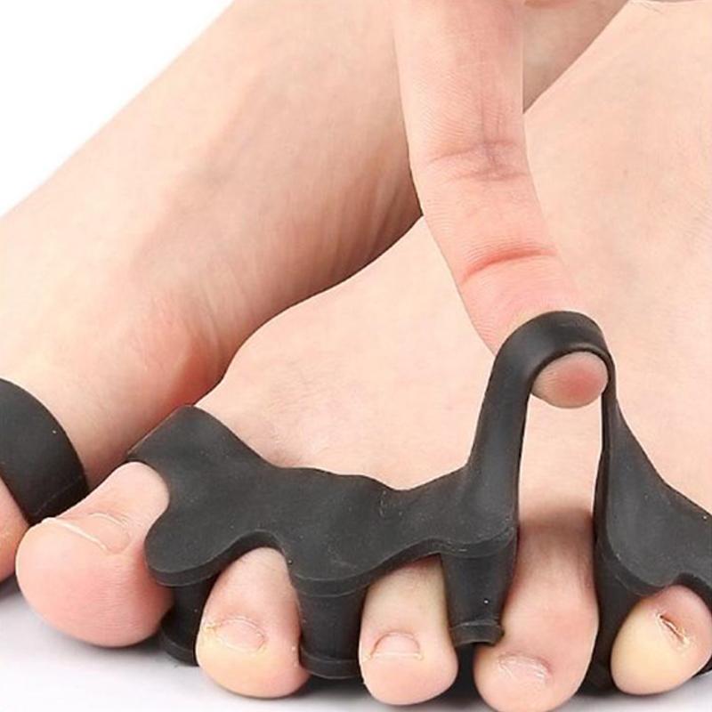 

1Pair Toe Separator Hallux Valgus Corrector Finger Bunion Orthotics Protector Overlapping Forefoot Pad Foot Care Pedicure Adjust one size