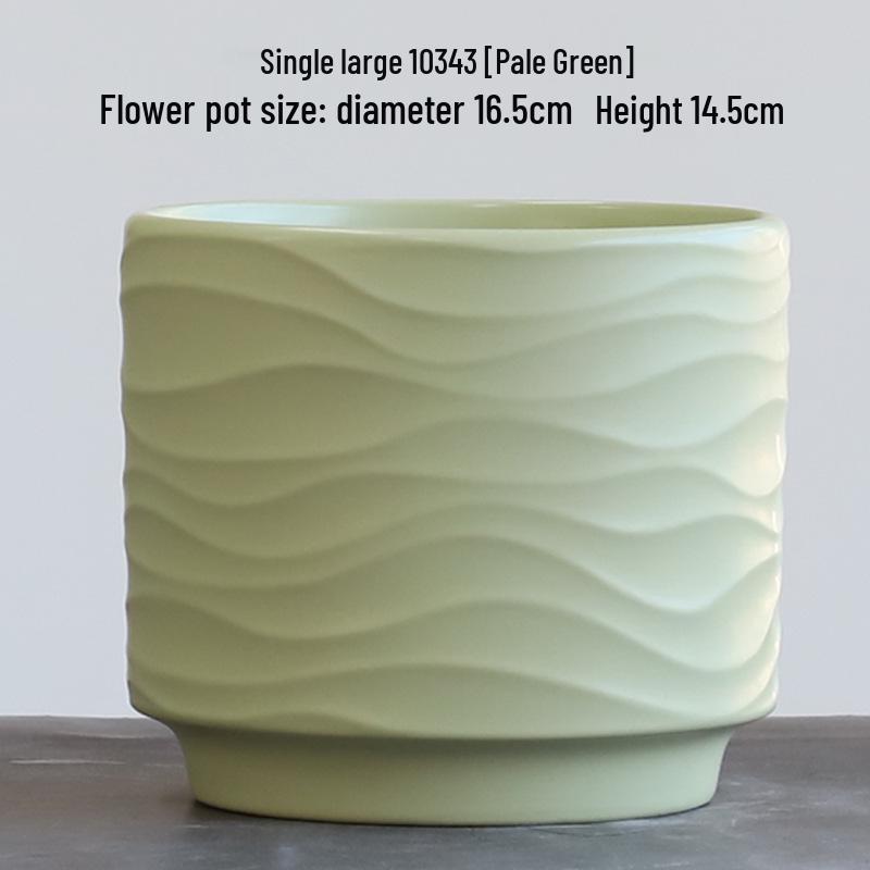 Nordic Minimalist Ceramic Flower Pot with Tray for Phalaenopsis, Orchid, and Succulent Plants