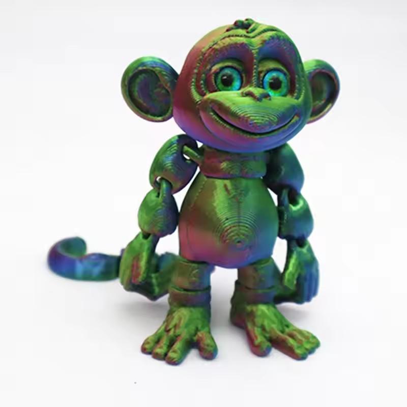 3D Printing Monkey Crafts Figure Multi-joint Movable Funny Abstract For Home Desk Decoration Accessories Children's Unique Gift