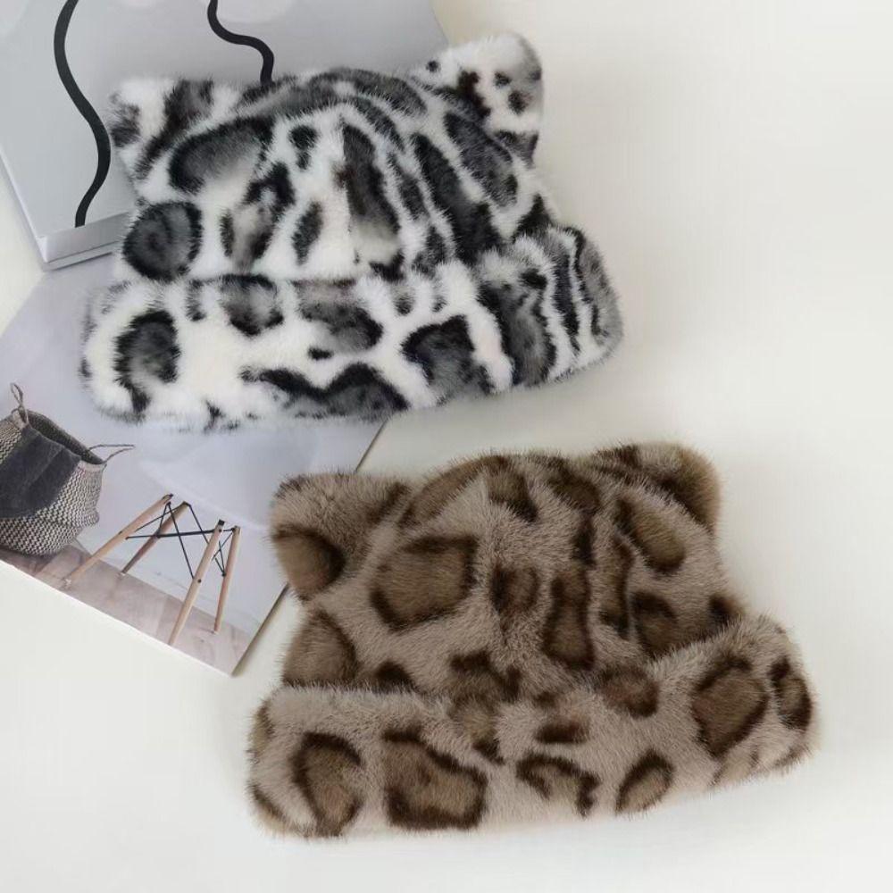 Fashion Warm Winter Hat Thicken Ear Protection Panama Cap Soft Cute Ears Berets Women