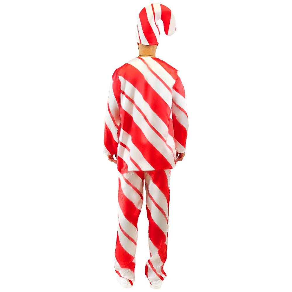 Cukrová hůl Halloweenský kostým Dospělý Dárková krabice Muž Vánoční Cosplay Oblečení Top Kalhoty Klobouk Kompletní sada Oblek