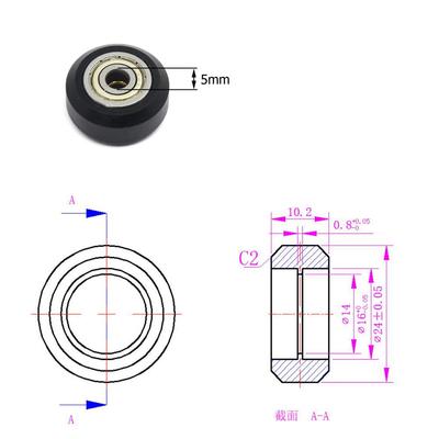 13PCS 2020V Polyoxymethylene Wheel Big Plastic Pulley Wheel with Bearing for 3D Printer