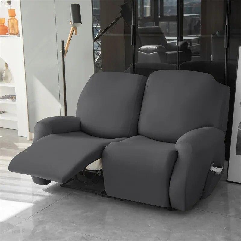 1/2/3/4 Seater Polyster Recliner Sofa Covers Lazy Boy Relax Armchair Cover Elastic Sofa Protector Lounge Home Pets Anti-Scratch