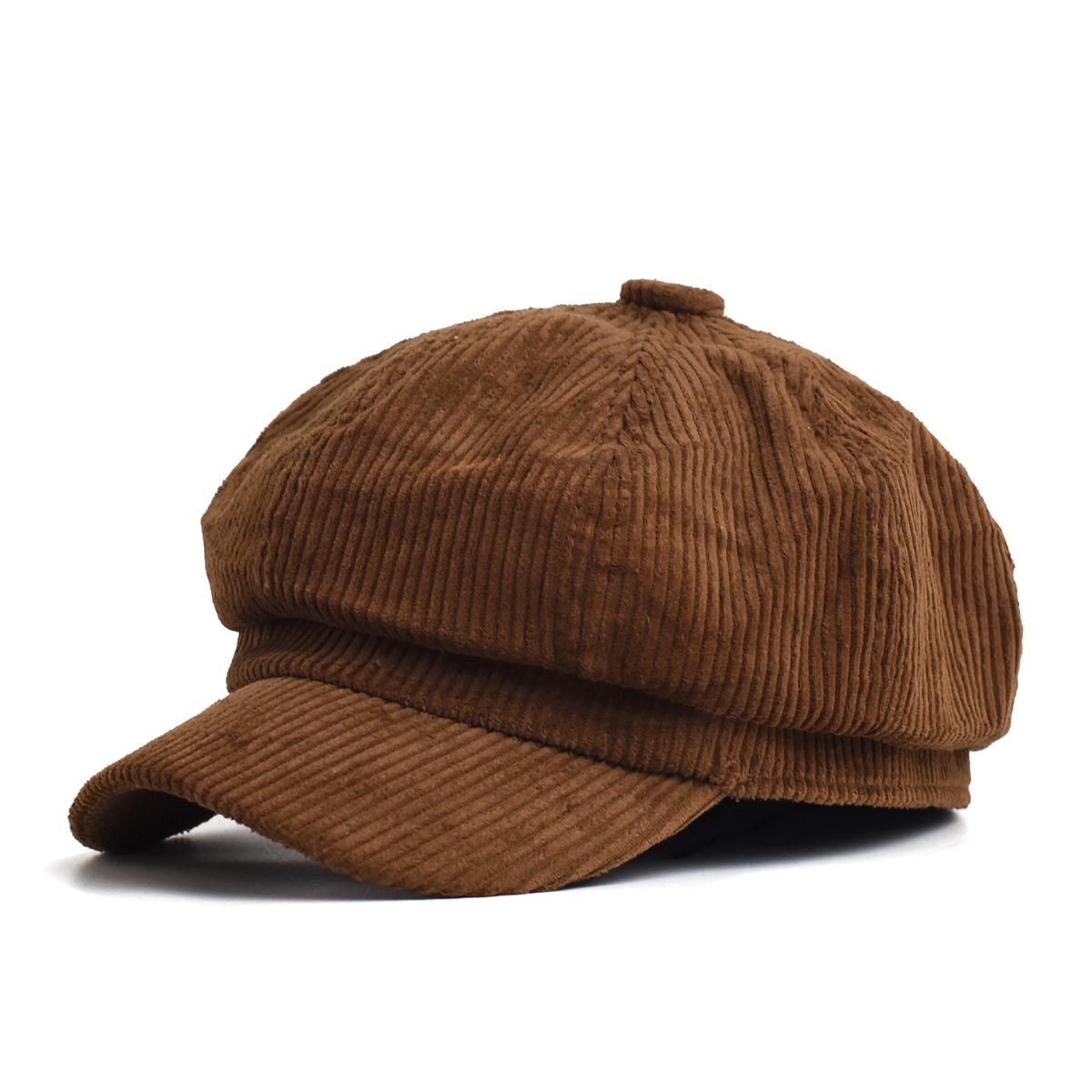 

Vintage English Newsboy Cap - Women s Octagonal Beret | Baker Boy Hat for Autumn & Winter коричневый