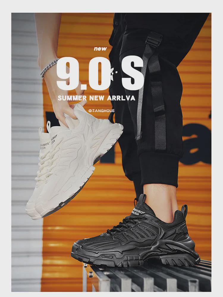 Daddy 2024 Men's Trendy Breathable Thick-Soled Running Sneakers & Casual Shoes