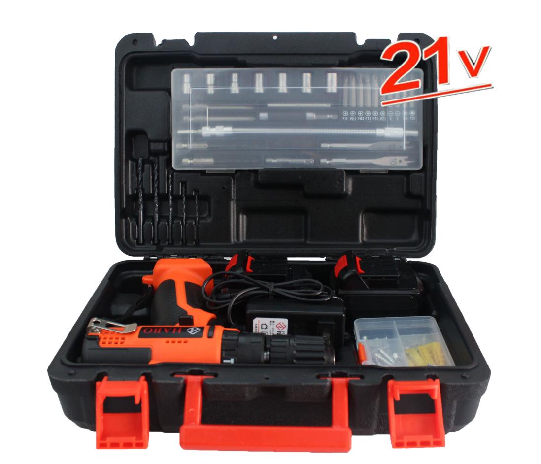 

Аккумуляторная электрическая отвертка и набор дрелей 21 В - Бытовой набор инструментов Single Battery - Impact Edition - Box