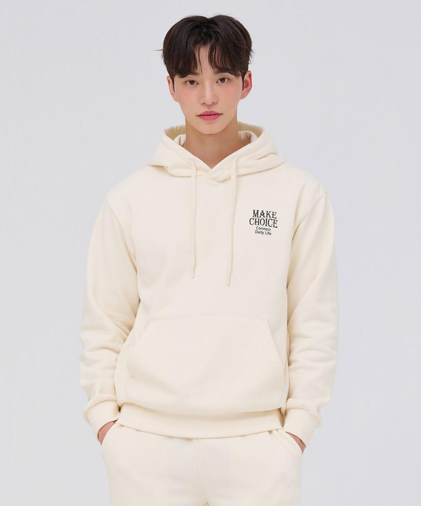CHASECULT Unisex Essential Brushed Graphic Hoodie - Ivory