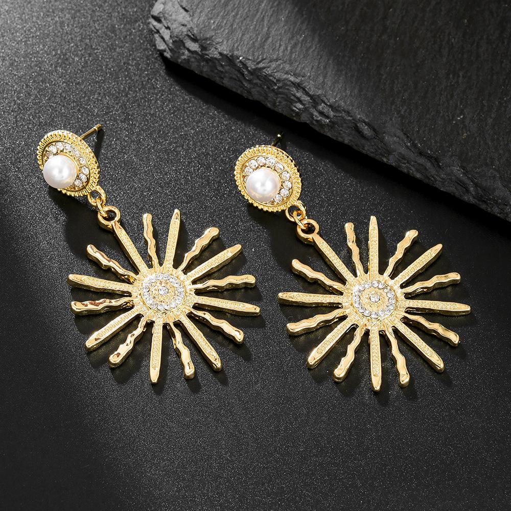 

Needle Gold Oval Wind Korean Solid Pearl Simple Earrings Popular Ear Jewelry