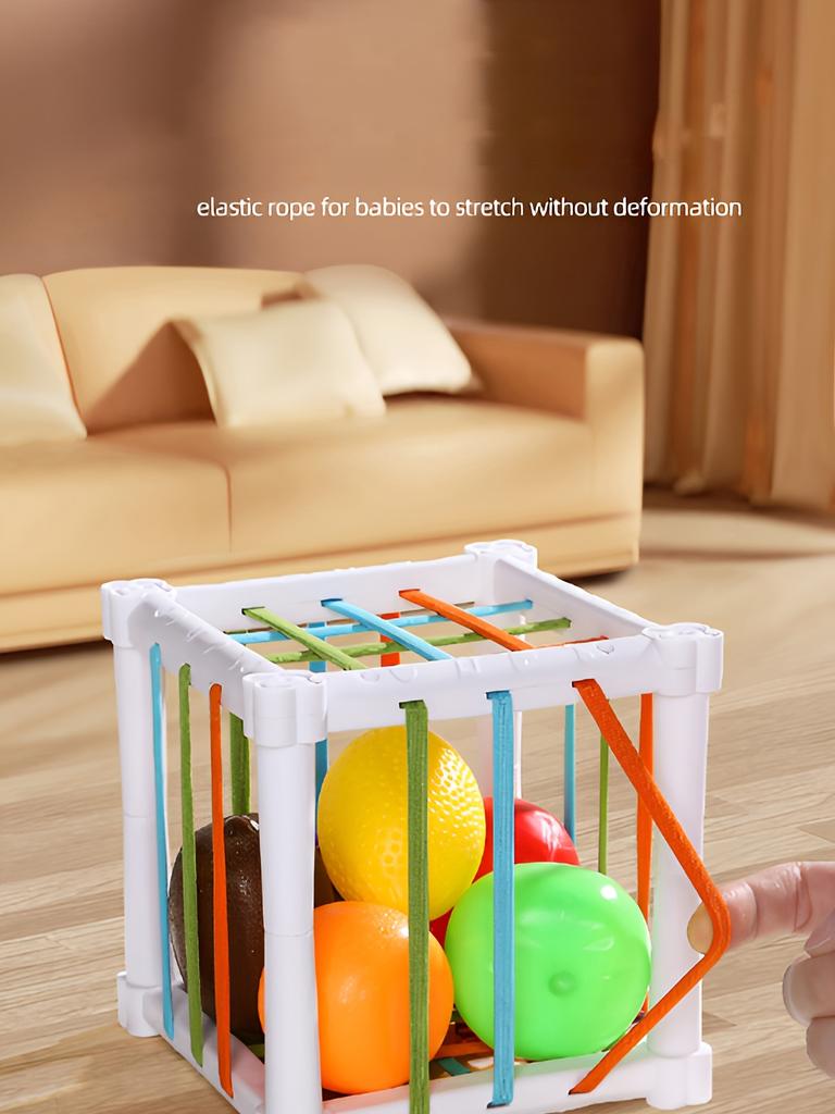 1pc Colorful Fruit Shape Puzzle Toy Interactive Early Learning Game for Youngsters, Enhances Focus, Shape Color Recognition, Safe Plastic Material