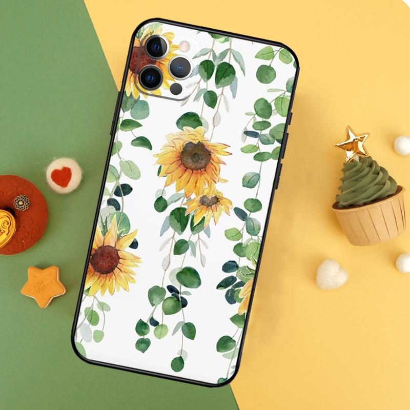 Sunflower Phone Case For iPhone 17 17Air 16 16E 15 14 13 12 11 Pro Max 12 13 Mini Shockproof Cover