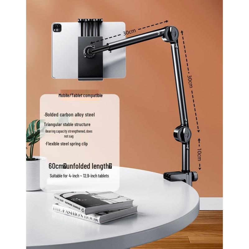 Live-Übertragungsständer für Mobiltelefone und Tablets mit Rädern - Rotierender, multifunktionaler Bodenhalter für Aufnahmen von oben