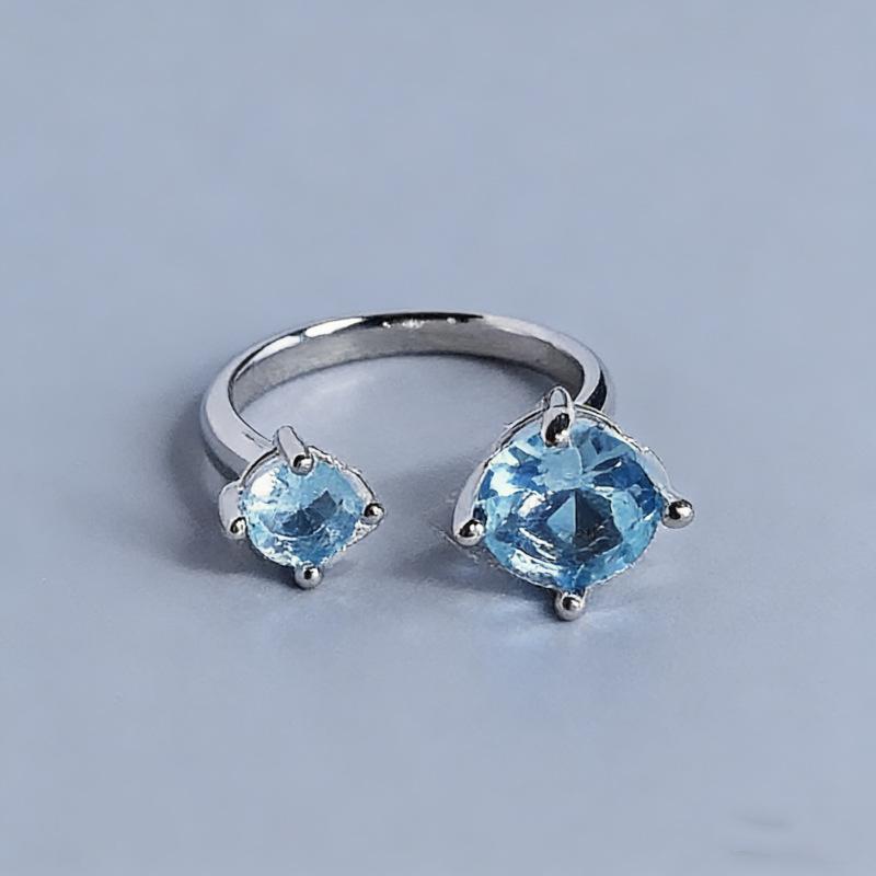 Minimalist Luxury Colored Zircon Adjustable Open Ring for Women – Fashionable High-End Design.