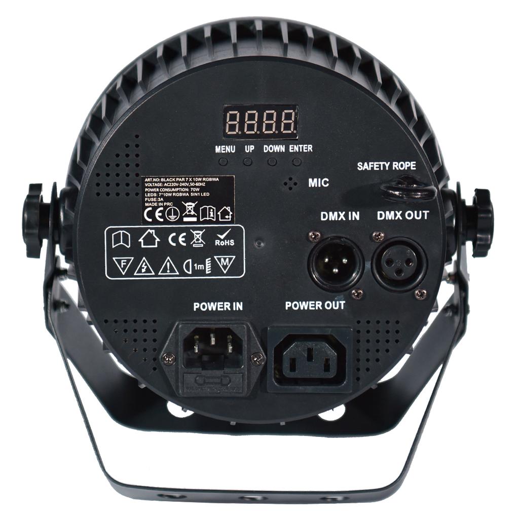 Light4Me Black Par 7X10W Rgbwa Led Mocny Lekki