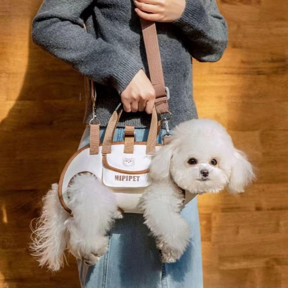 

Portable Pet Carrying Box Multi-functional Dog Bag New Dog Lift Harness Pet Carrying Supplies S коричневий