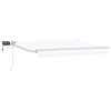 Manual Articulated Arm Awning with LEDs White 3.5 X 2.5 M