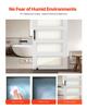 Sliding Barn Door, 1067 x 2134mm, High-Strength MDF Panel and Glass, Barn Door with Hardware Kit, Water-Proof PVC Surface, Easy to Install, H-Frame,