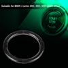 Qiilu Carbon Fiber Car Engine Start Button Ring Decorative Frame Cover for E90/92/93(Blue)