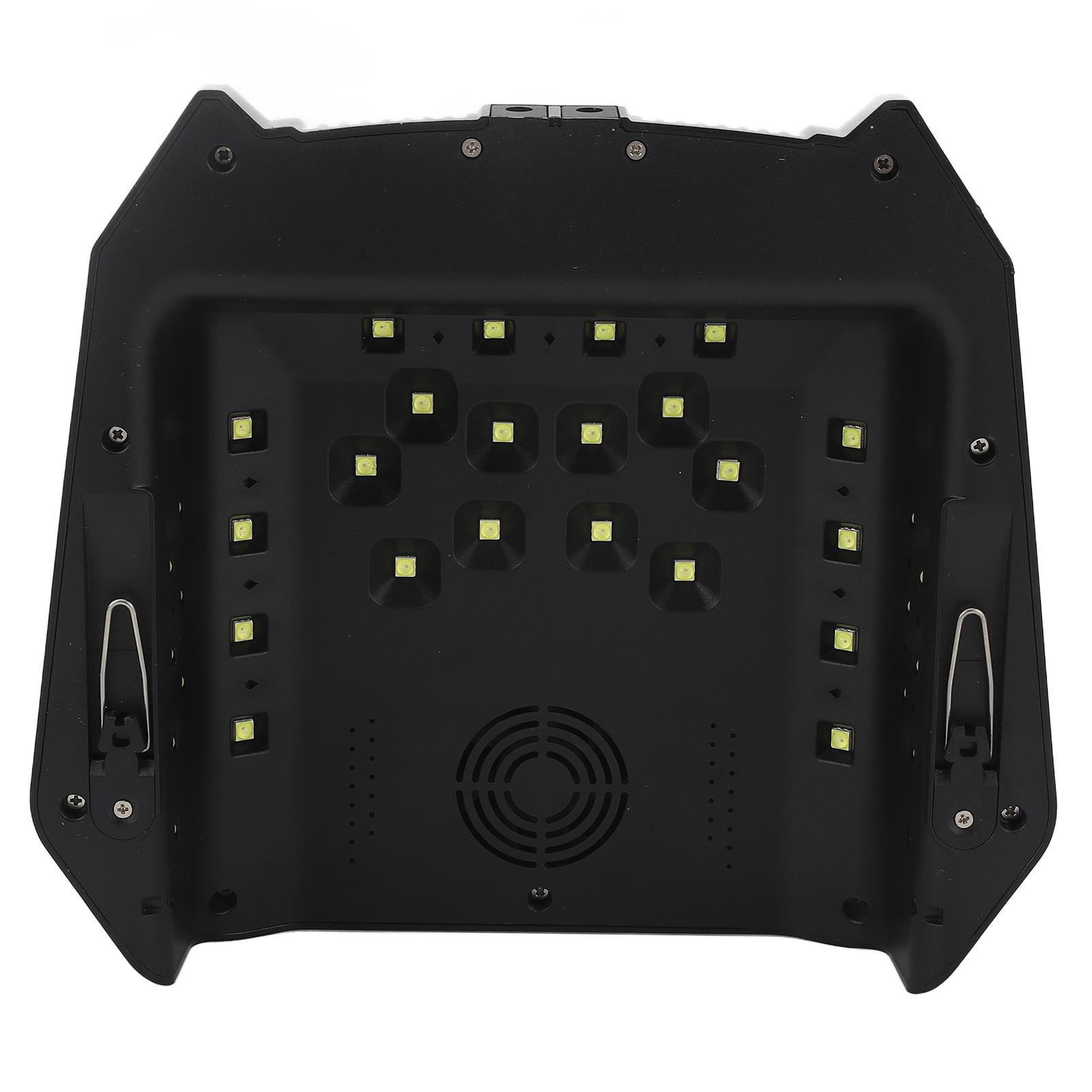 

УФ-сушилка для ногтей с гелем, быстрая сушка, 36 ламповых чипов, 4 таймера, перезаряжаемая светодиодная лампа для ногтей 72 Вт, черная US PLUG