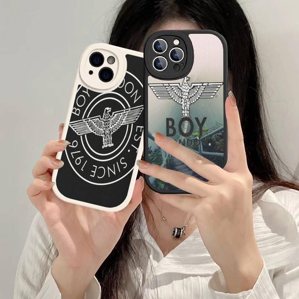 Classic B-Boy L-London Logo Phone Case For IPhone 16 15 14 13 Pro Max 11 12 Plus Leather Silicone Cover