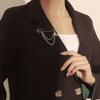 Classic Vintage Tassel Chain Brooch Lapel Pin, Shirt Collar Decor Badge, Fashion Neckwear for Wedding Banquet Party Dance