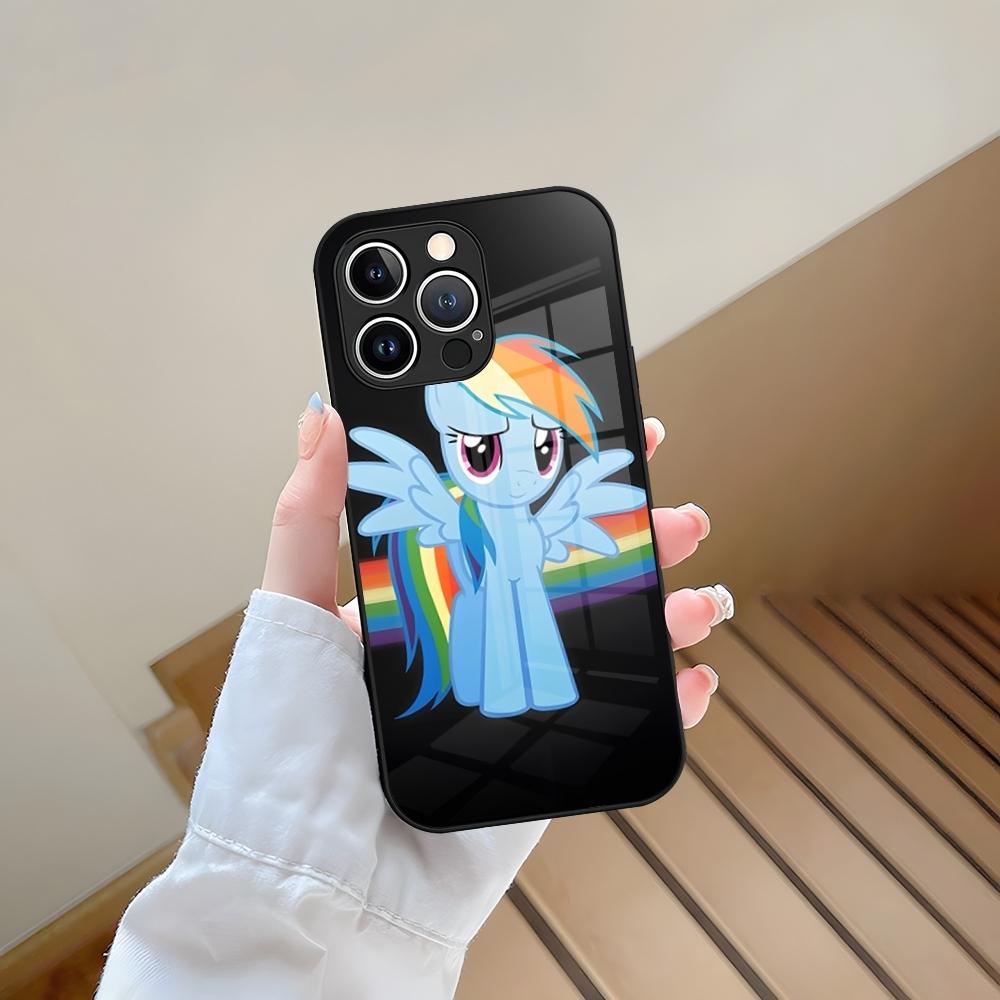 Rainbow Dash Phone Case Tempered Glass For iPhone 13 15 14 12 11 Pro Max Plus Mini X XR XS 8 7 6s SE2020 Coque